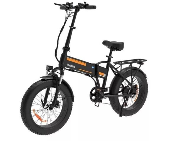 ELEKGO EG10 Electric Bike in Black & White, showcasing its sleek design and powerful 250W motor, ideal for urban commutes and recreational rides.