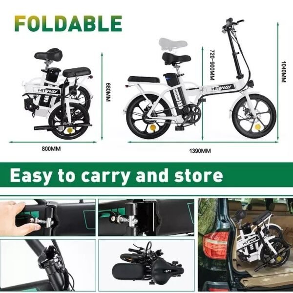 Hitway BK2 Folding Electric Bike - Image 5