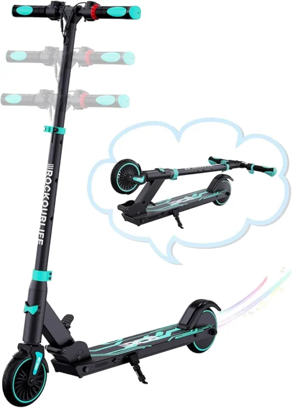 RCB R15 Electric Scooter for Kids and Adults with 350W Motor and LED Lights