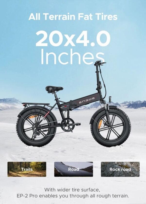 Engwe EP-2 Pro | All Terrain Tyres Folding Electric Bike - Image 3