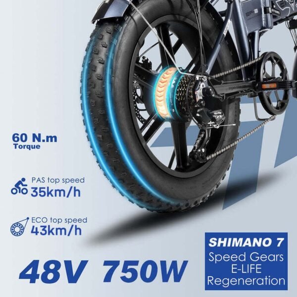 Engwe EP-2 Pro | All Terrain Tyres Folding Electric Bike - Image 14