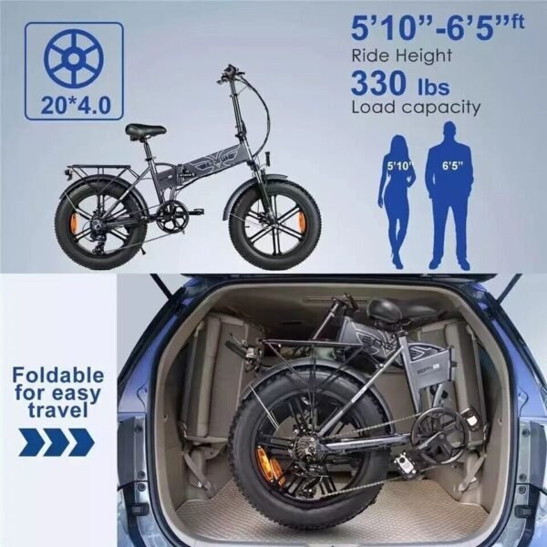 Engwe EP-2 Pro | All Terrain Tyres Folding Electric Bike - Image 15