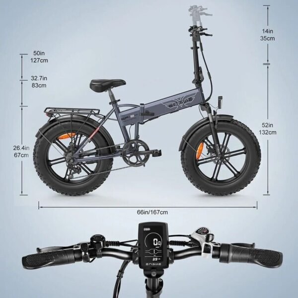 Engwe EP-2 Pro | All Terrain Tyres Folding Electric Bike - Image 17