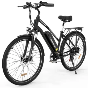 COLORWAY BK27 Electric Bike with 250W motor, 12Ah removable battery, and 28-inch wheels for city commuting.