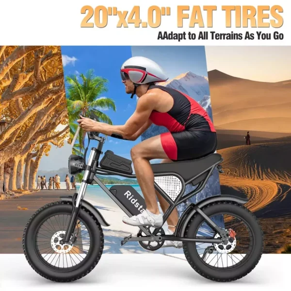 Ridstar Electric Bike Q20 for Adult 20''Fat Tire Mountain Motorbike - Image 19