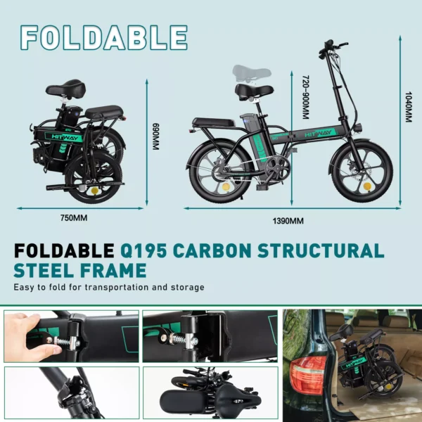 HITWAY BK5 250W FOLDING ELECTRIC BIKE - Image 20