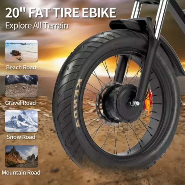 Ridstar Electric Bike Q20 for Adult 20''Fat Tire Mountain Motorbike - Image 9